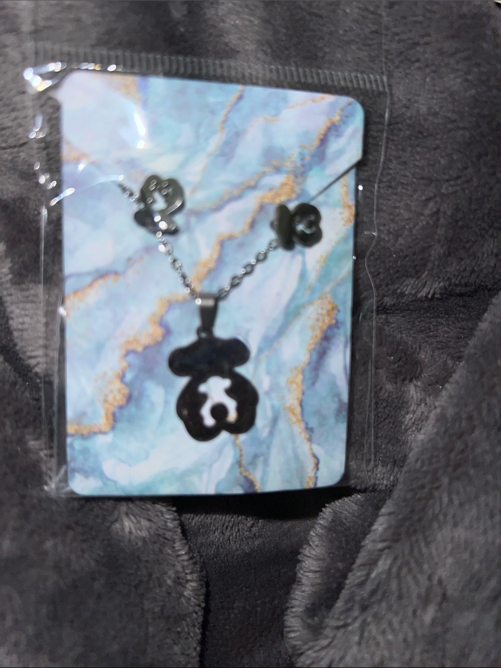 Silver Pendant Necklace Set - Women Jewelry